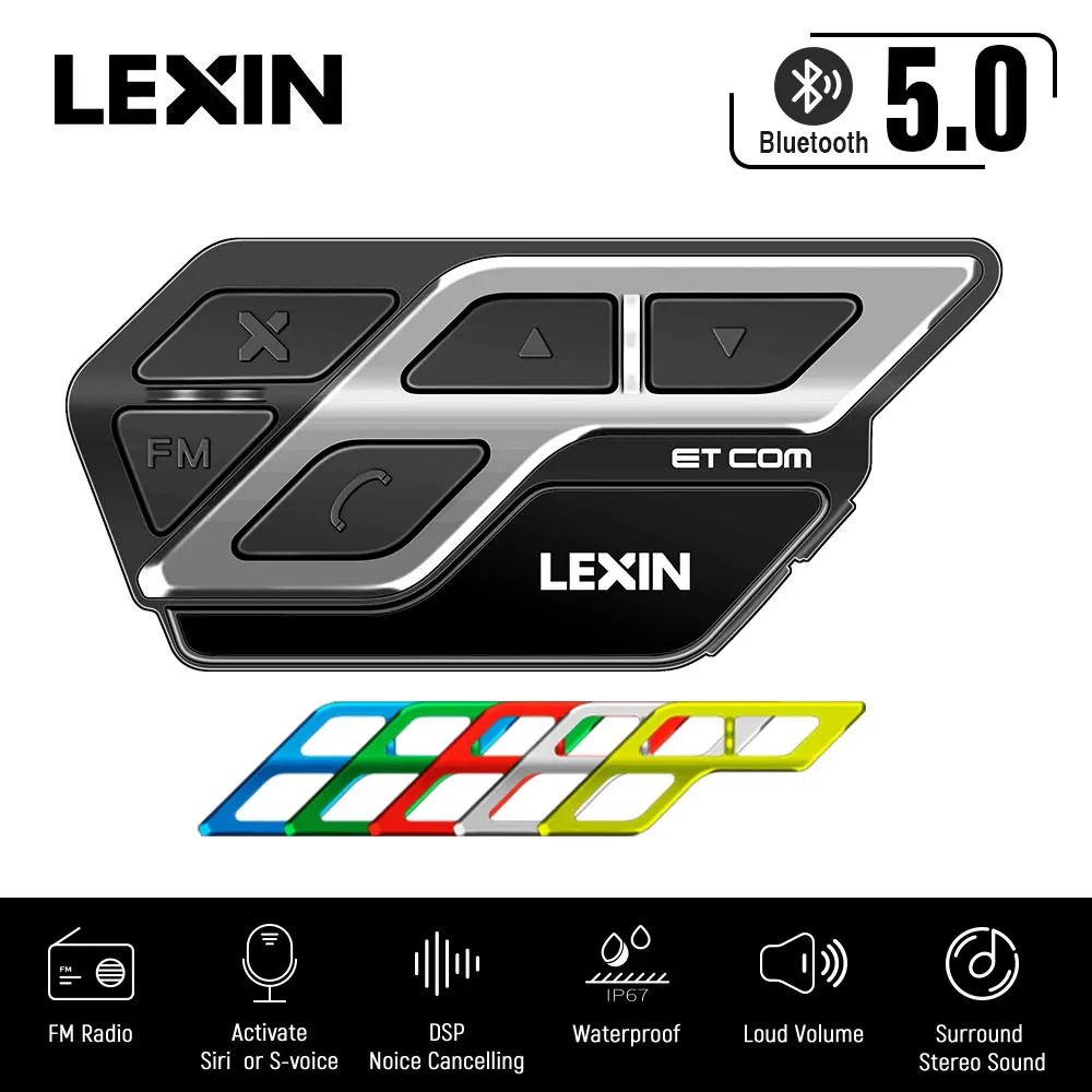 Гарнитура для мотоциклетного шлема LEXIN ETCOM, Bluetooth-гарнитура для мотоциклетного шлема