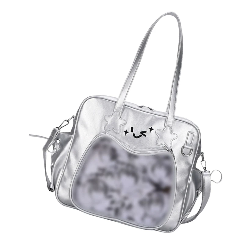 Школьница студентка милая сумка Itabag из искусственной кожи с прозрачным окном