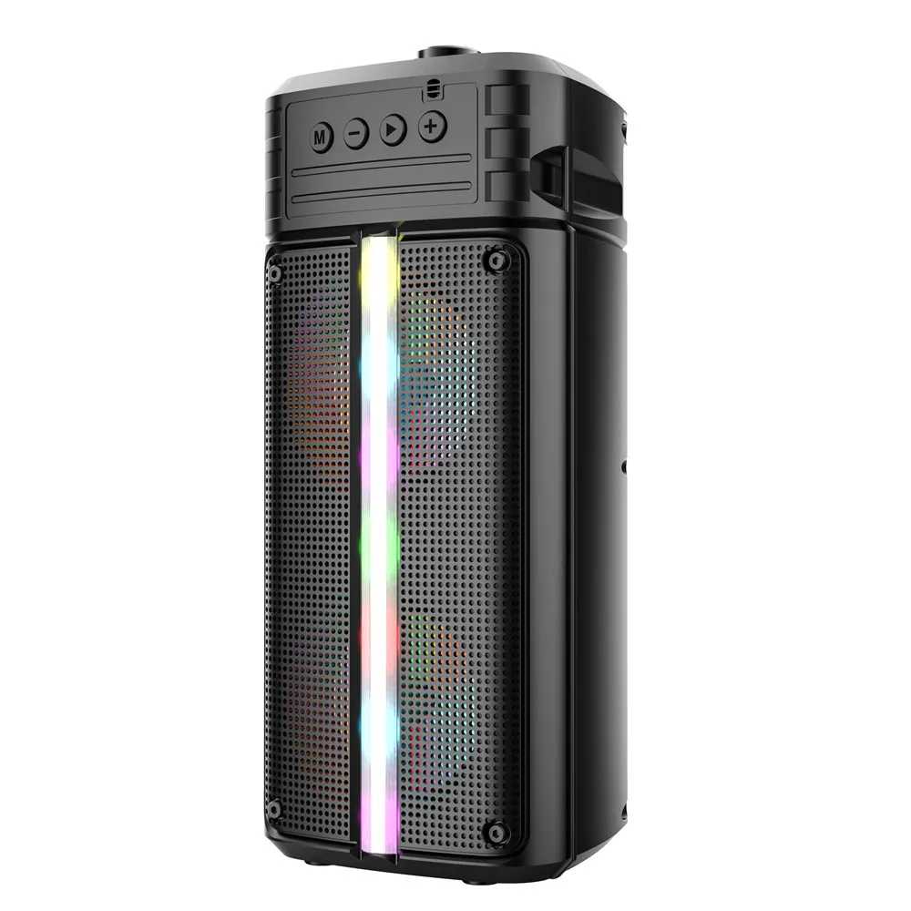 

2022 двойной 4 дюймовый 16 Вт Уличный громкий динамик Высокая мощность Bluetooth аудио портативный беспроводной микрофон для вечерние танцевальны...