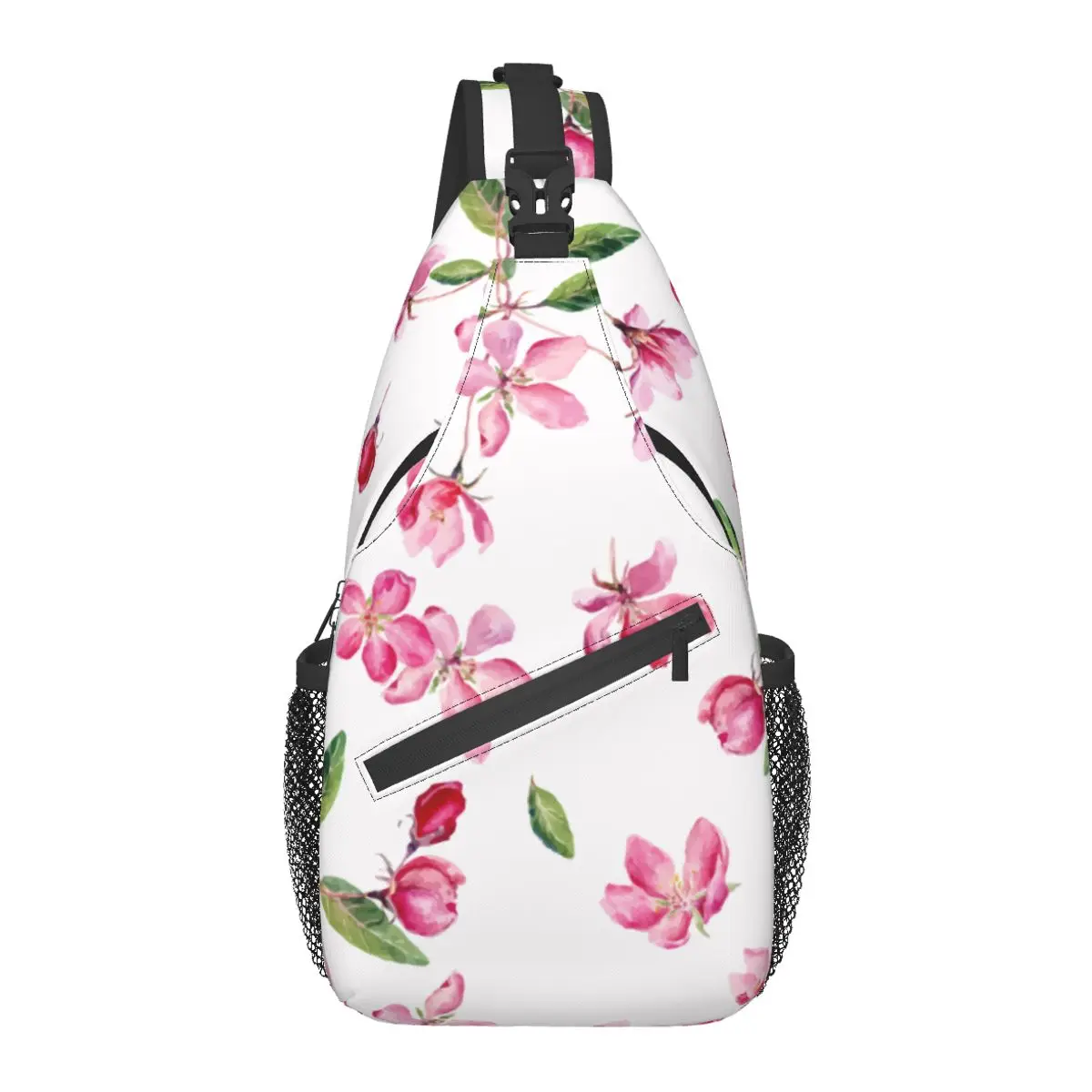 

Сумка на плечо для мужчин и женщин, нагрудная Сумочка с защитой от кражи, акварель, мессенджер для коротких поездок, весна