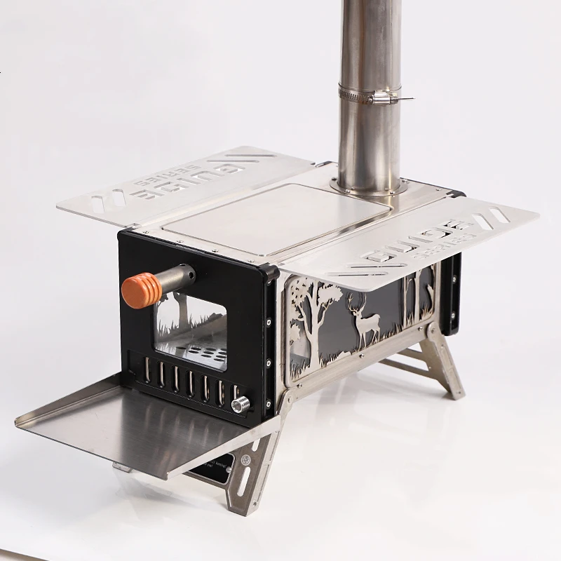 

Новинка, наружная зимняя фотопечь Hantu, деревянная плита для пикника, барбекю, выдвижной дымоход, кемпинговое нагревательное оборудование из нержавеющей стали
