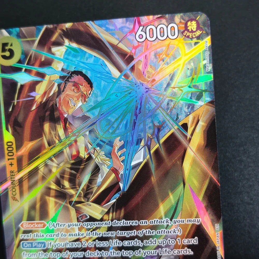 Фото Коллекционная карта-игрушка Self Made Proxy One Piece English Japanese Borsalino EB04-058 Alt Art Game Collection с текстурой и фольгой №5