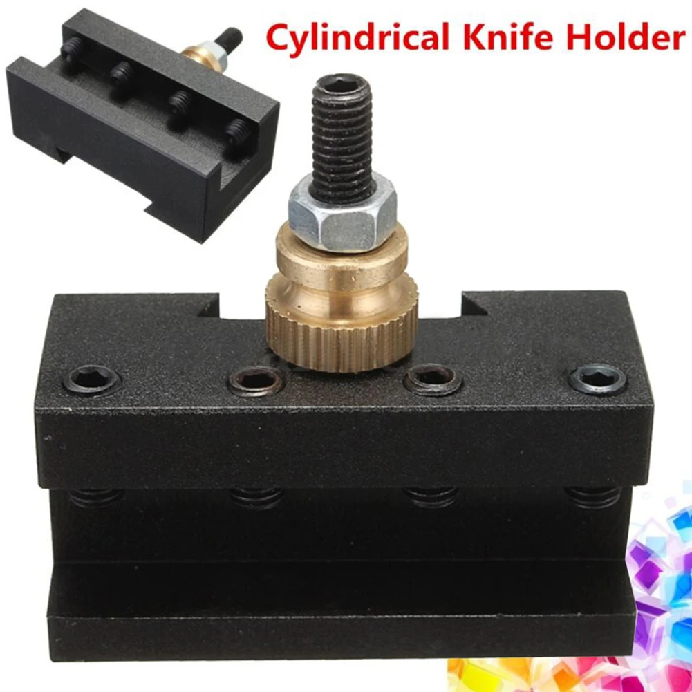 

1/4- 1/2 Mini Lathe Quick Change Post Facing Milling Turning-Tool Holder Aluminum Alloy Cylindrical Tool Holder 49*49*20mm