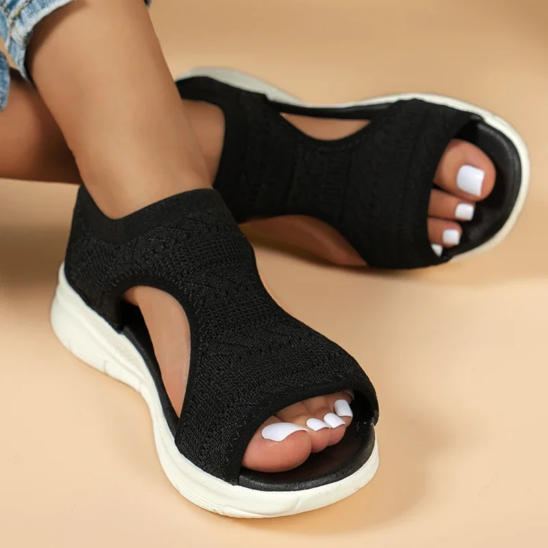 Women Sandals Open Toe Wedge Sandals Ladies Summer New Mesh Fish Platform Sandals Women Light Casual Shoes Women Zapatillas Muje (art.: 3920ced68697d) - 3920ced68697d