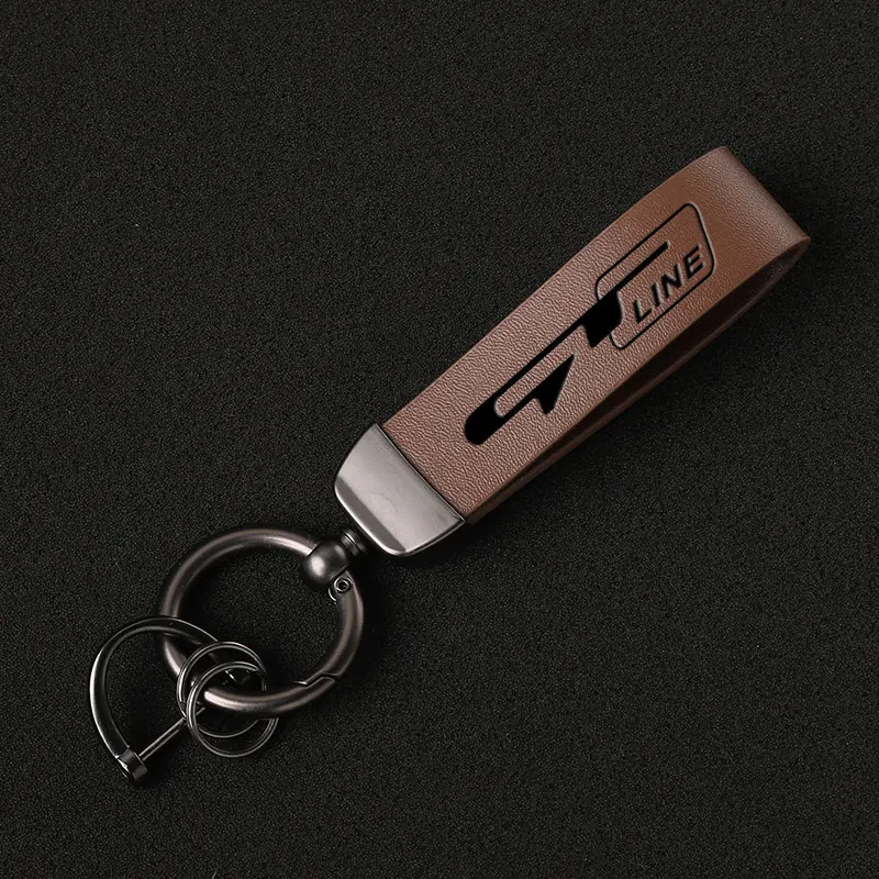 Брелок из натуральной кожи, автомобильный брелок-кольцо, держатель, ювелирные изделия, подарок на заказ для kia gt gtline ceed Forte RIO STINGER Seltos K3 KX5