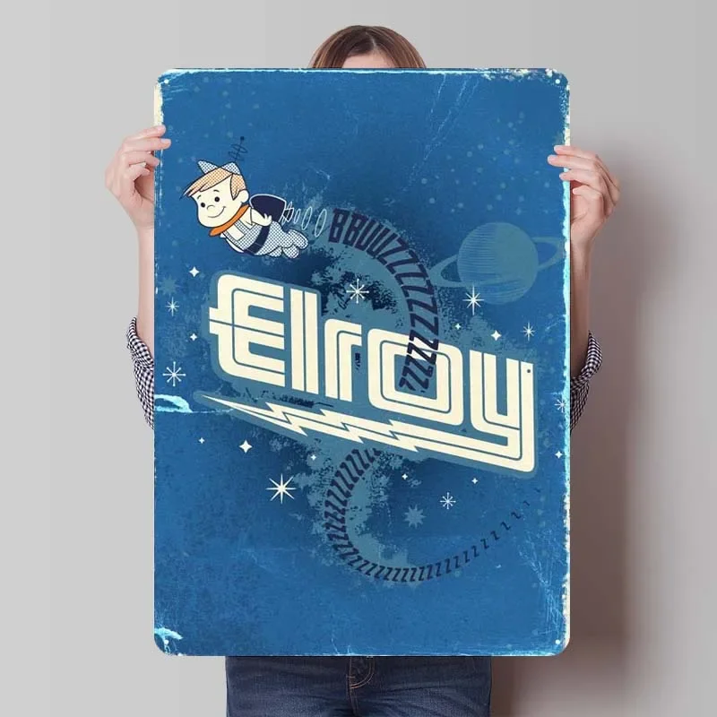 Металлический постер Elroy с мультяшным рисунком украшение для спальни