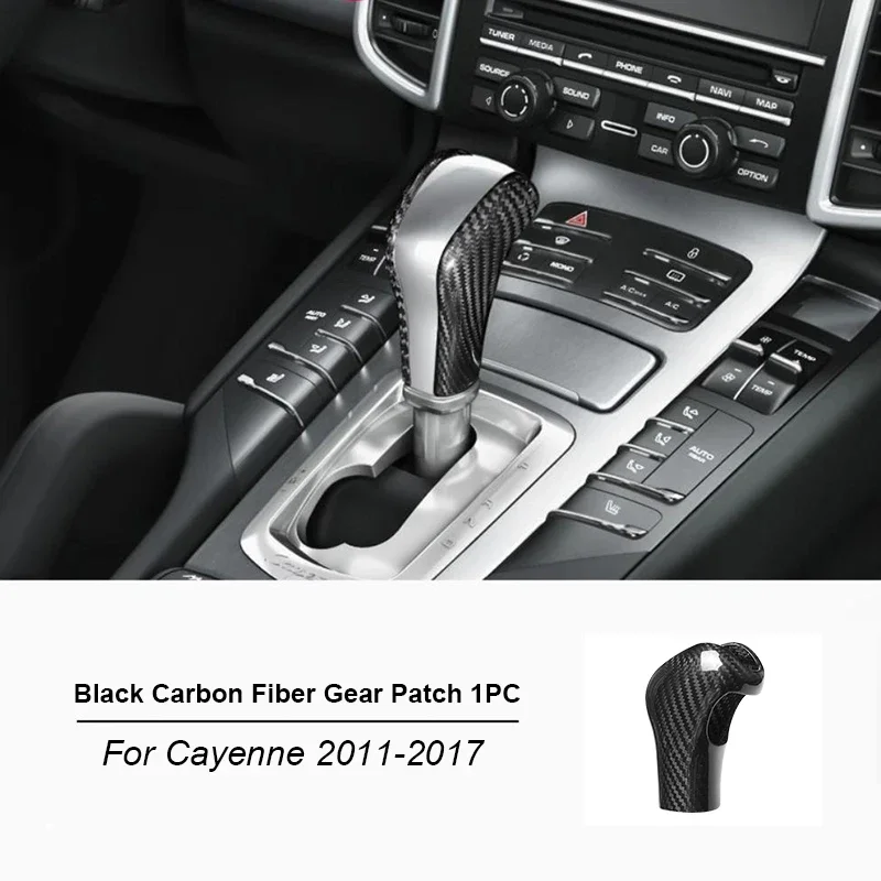 

Для Porsche Cayenne 2011 2012 2013 2014 2015 2016 2017 Наклейка на ручку переключения передач из настоящего карбона, аксессуары для автомобиля