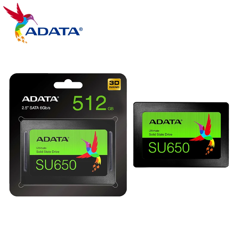 

ADATA Ultimate Solid State Drive SU650 SSD 256GB 512GB 2.5 inch SATA III 3D NAND Flash Internal SSD for Desktop Laptop