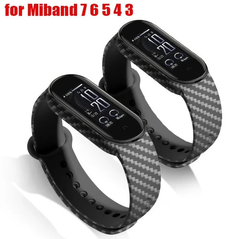 

Carbon Fiber Smartwatch Strap for Xiaomi Miband 7 6 5 4 3 Wriststrap Replacement Watch Strap Bracelet for Mi Band 7