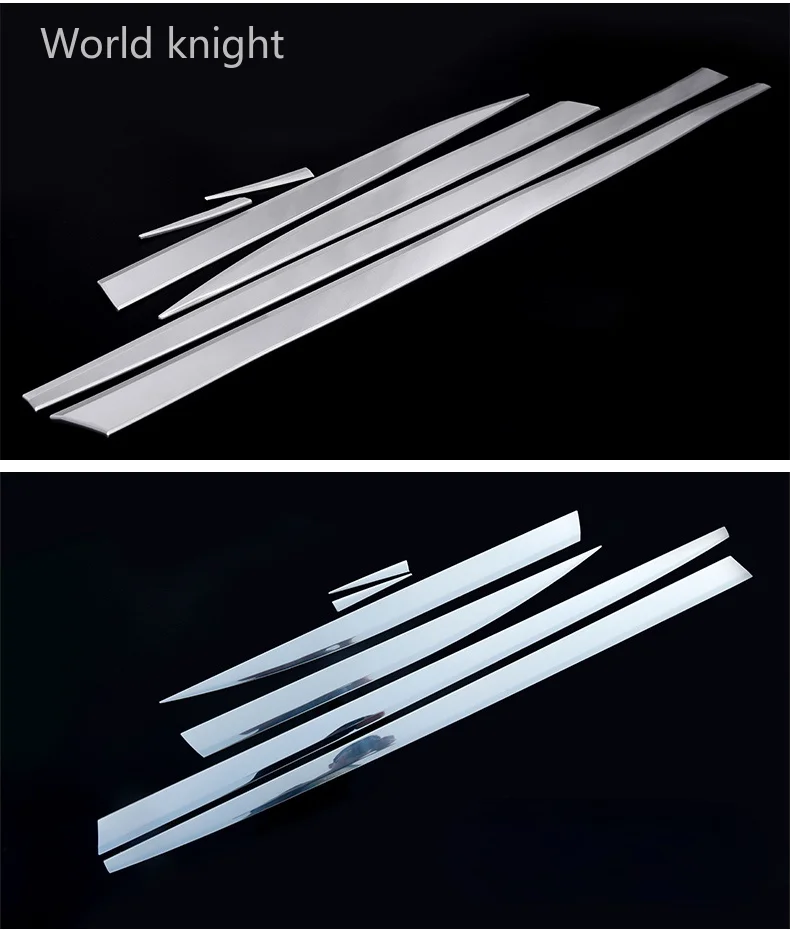 

304 Stainless Steel Car Body Side Door Molding Strips Protective Plate Trim 6pcs For Jaguar F-Pace F pace X761 2016 2017 2018