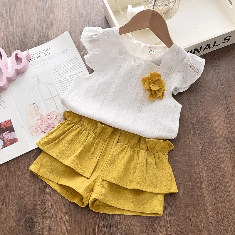 

Girls Clothing Sets Summer Shirt+shorts Fashion Baby Girl Clothes Kids Clothes Girls New Children Clothes Suits 2Pcs 2-6Yrs