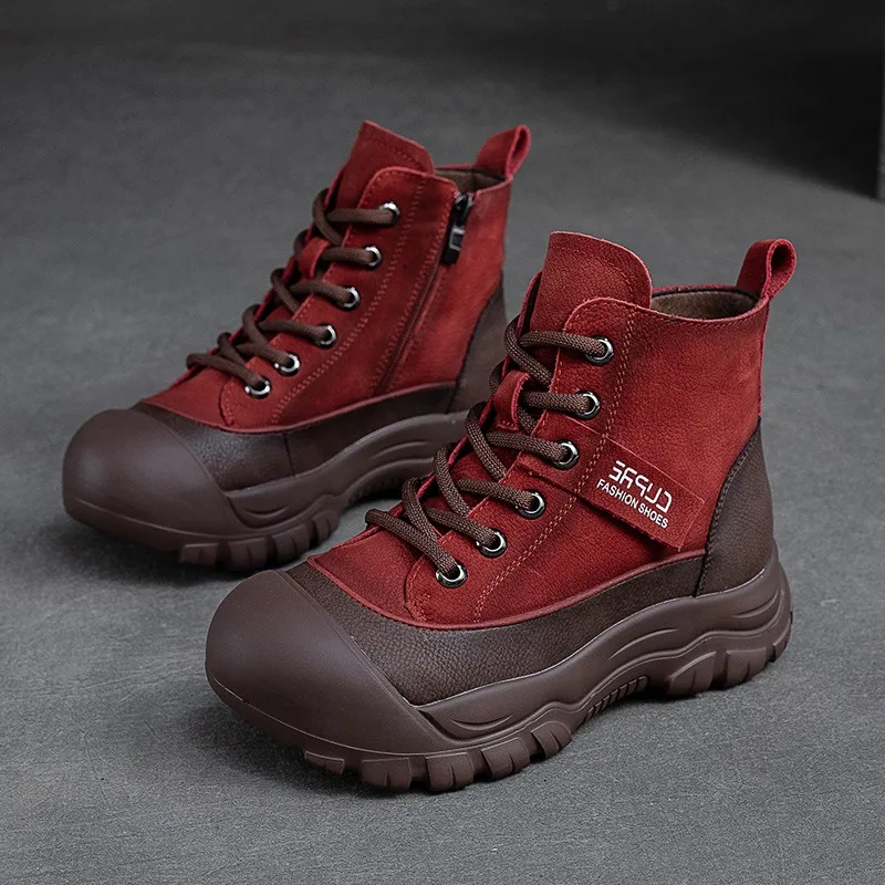 Ботильоны женские на толстом каблуке со шнуровкой и боковой молнией