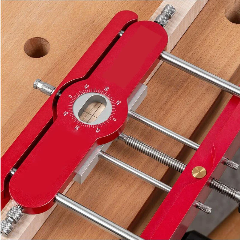 2 In1 Hole Punch Locator Doweling Connector Precision Mortising Jig and Loose Tenon Joinery Fastener Woodworking Tools enlarge
