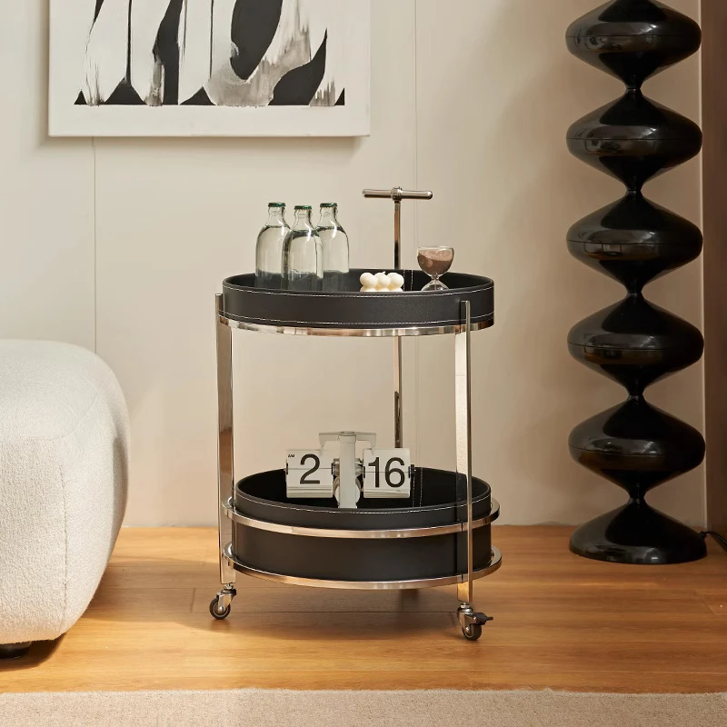 Многофункциональная тележка для гостиниц Двухуровневая Тележка из нержавеющей