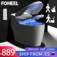FOHEEL Automatic Flushing Remote Controlled Toilet Smart Toilet One-Piece Intelligent Toilet WC Integrated  Wall Drain or Floor