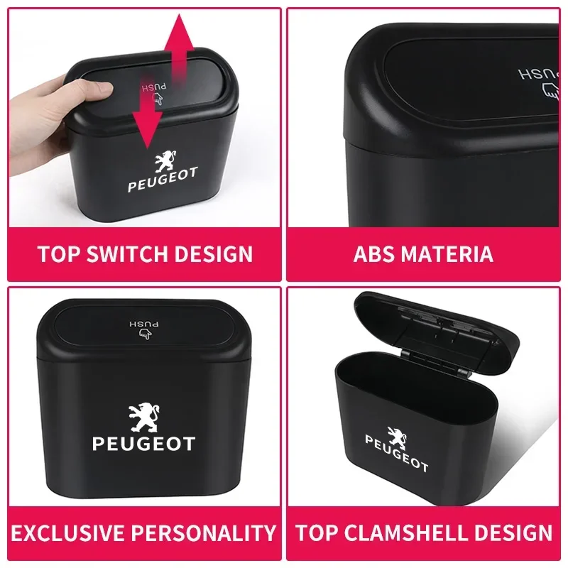 Новый квадратный ящик для хранения мусора из АБС-пластика автомобильный