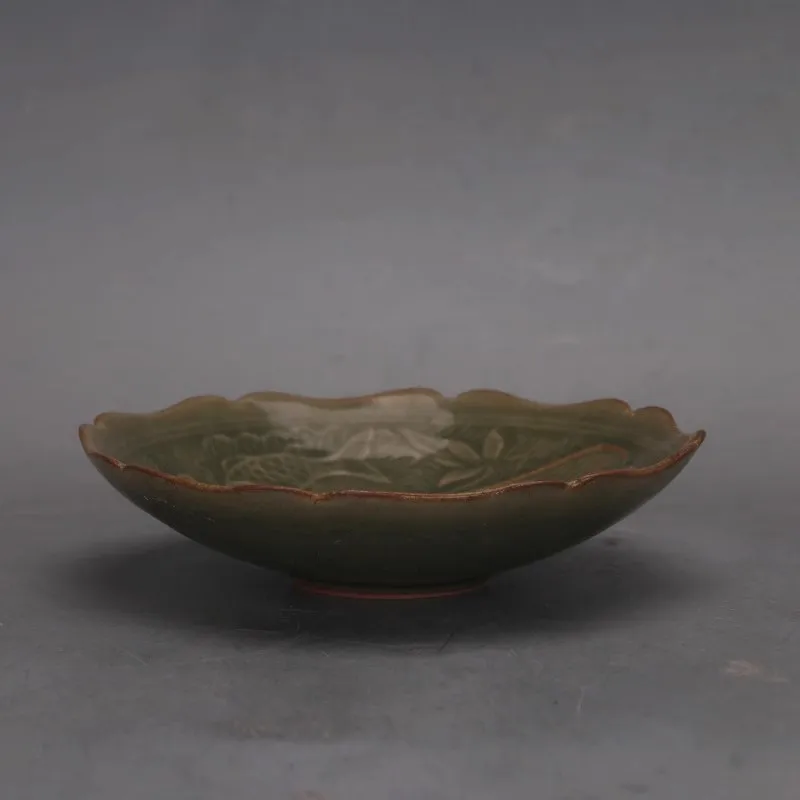 

Антикварные фарфоровые декоративные украшения Song Yaozhou печь синяя глазурь открытые кусочки