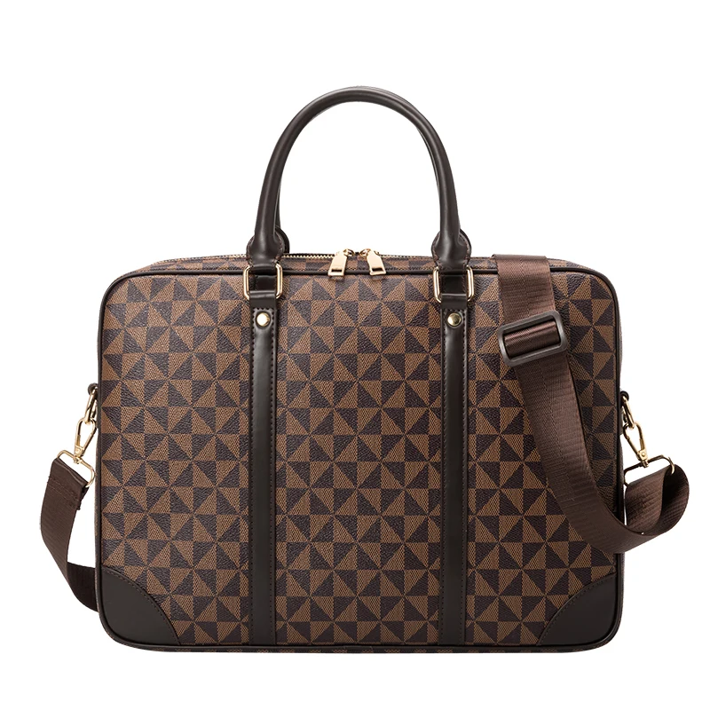 New Men's Handbag Business Men's Real-Leather Bag Men's Single-Shoulder Bag Briefcase Computer Bag Luxury Designer Bag