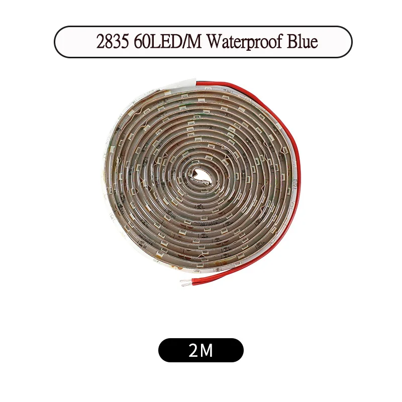 

Водонепроницаемая Гибкая СВЕТОДИОДНАЯ лента SMD 2835, 12 В постоянного тока, 60 светодиодов/м, 2 м