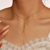 long tassel necklace for women fashion versatile pentagram ladies birthday party pendant necklace jewelry wholesale direct sales