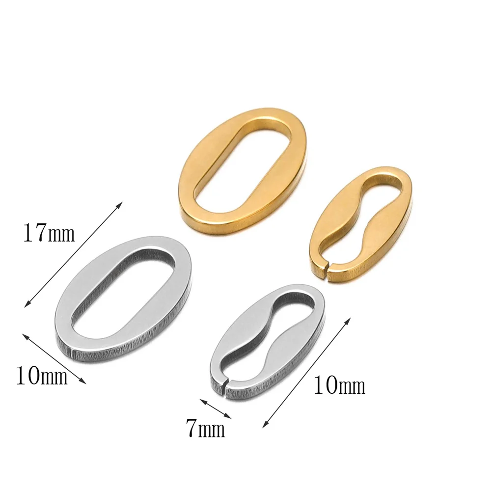20pcs Stainless Steel PVD Gold Color Oval Charms Earring Findings Necklace Components DIY Jewelry Making Accessories Supplies