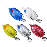 frog fishing lure 5cm 11g double hooks rotating sequins snakehead lure artificial soft bait topwater ray frog a528