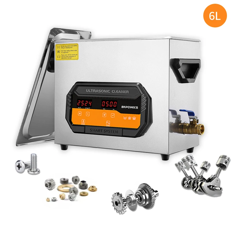 

6L Small Ultrasonic Cleaner 300W Heating Power Ultrasonic jewelry Cleaner 0-30 Minute Timer Cleaning Machine