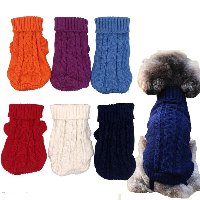 

Pet Dog Sweaters Winter Pet Clothes for Small Dogs Warm Sweater Coat Outfit for Cats Clothes Woolly Soft Dog T Shirt Jacket