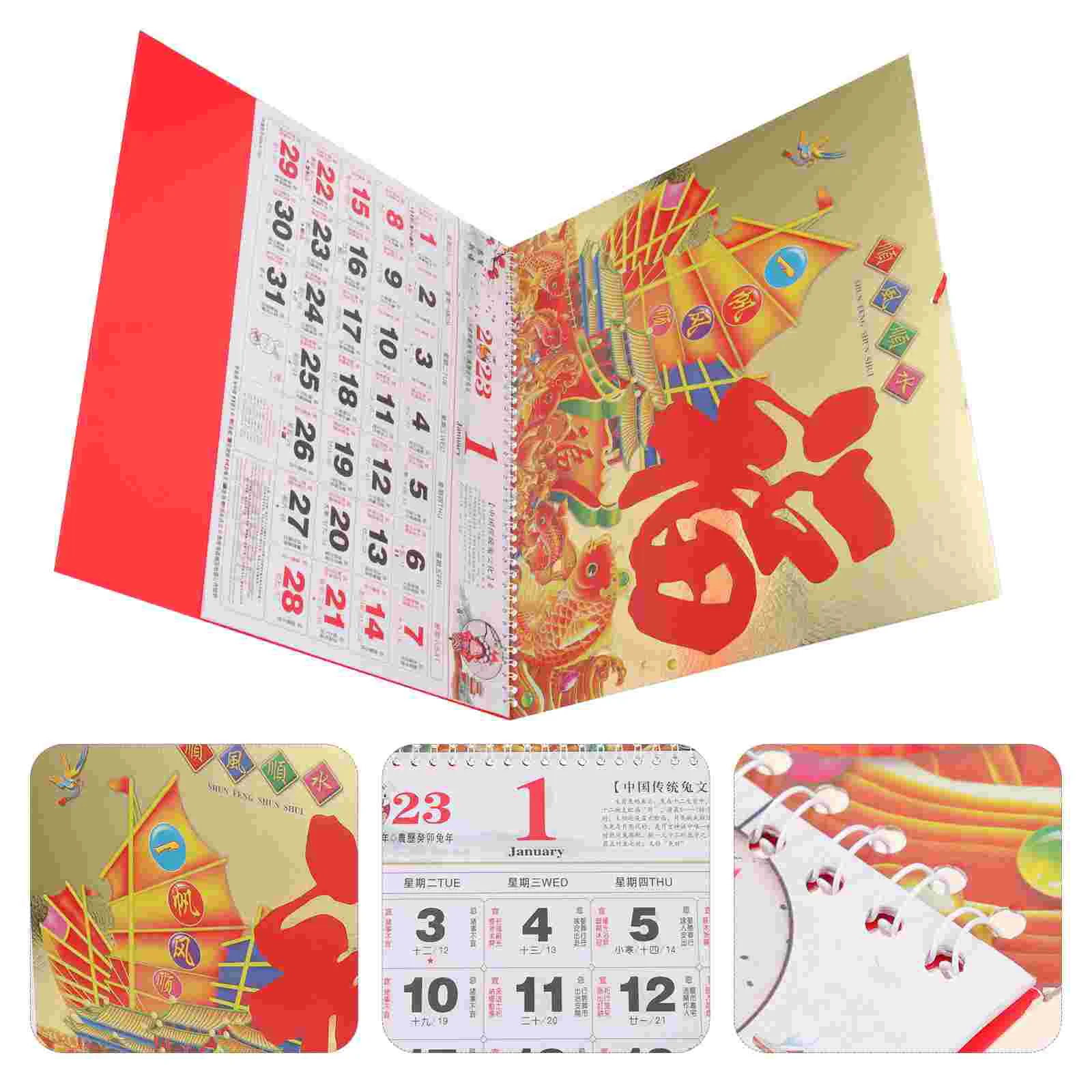 

Calendar Chinese Year Wall Rabbit New Lunar Monthly Hangingthe Daily Calendars Traditionalfestival Spring Planner Zodiac