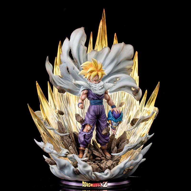 Super Saiyan Son Gohan Pvc Action Figure With Light Effect Collection Desktop Statue Toys Gifts