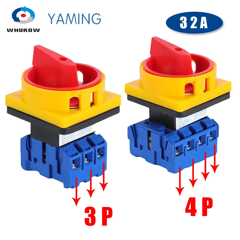 Фото YMD11-32A 3/4P 690 В переключатель изолятора ВКЛ-ВЫКЛ с блокировкой Pad, поворотный кулачковый отсоединительный переключатель высокого напряжения №5