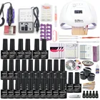 Набор для ногтей 302010 цветов набор гель-лаков для ногтей с УФ-светодиодный сушилкой для лампы Набор инструментов для маникюра электрическая дрель для ногтей инструменты для ногтей