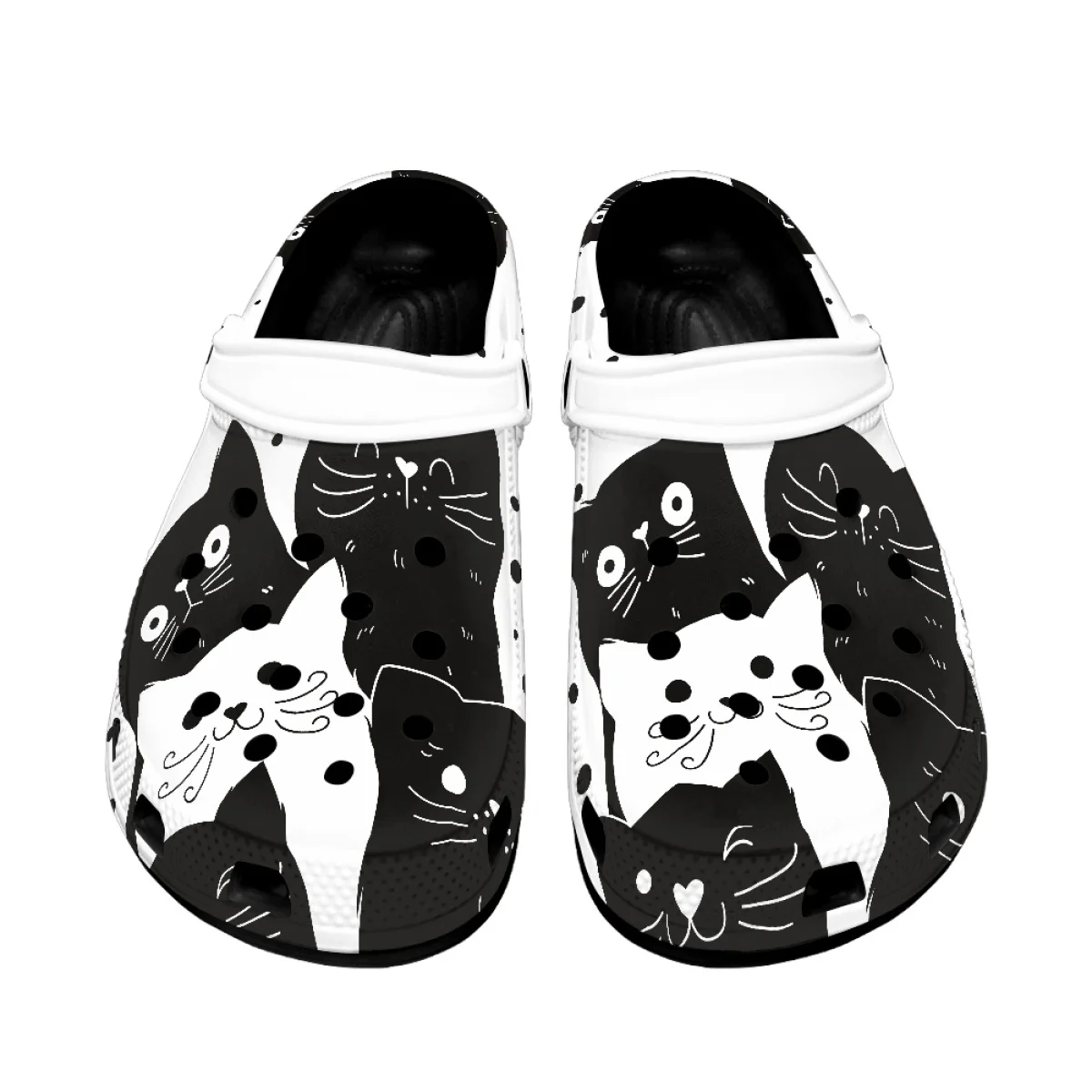 Lovely Cat Pattern Summer Women Sandals 2023 Indoor Outdoor Casual Breathable Slippers Garden Shoes for Woman Girls Lightweight