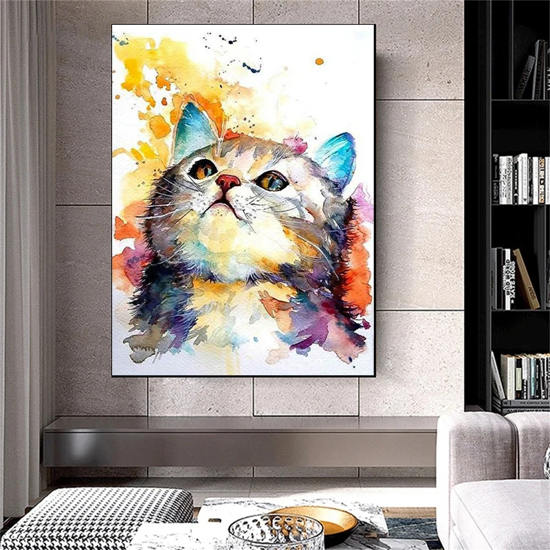 Животные 5D алмазная живопись Цветная собака кошка олень алмазная живопись  инкрустированная полностью Алмазная вышивка живопись украшение для дома |  AliExpress