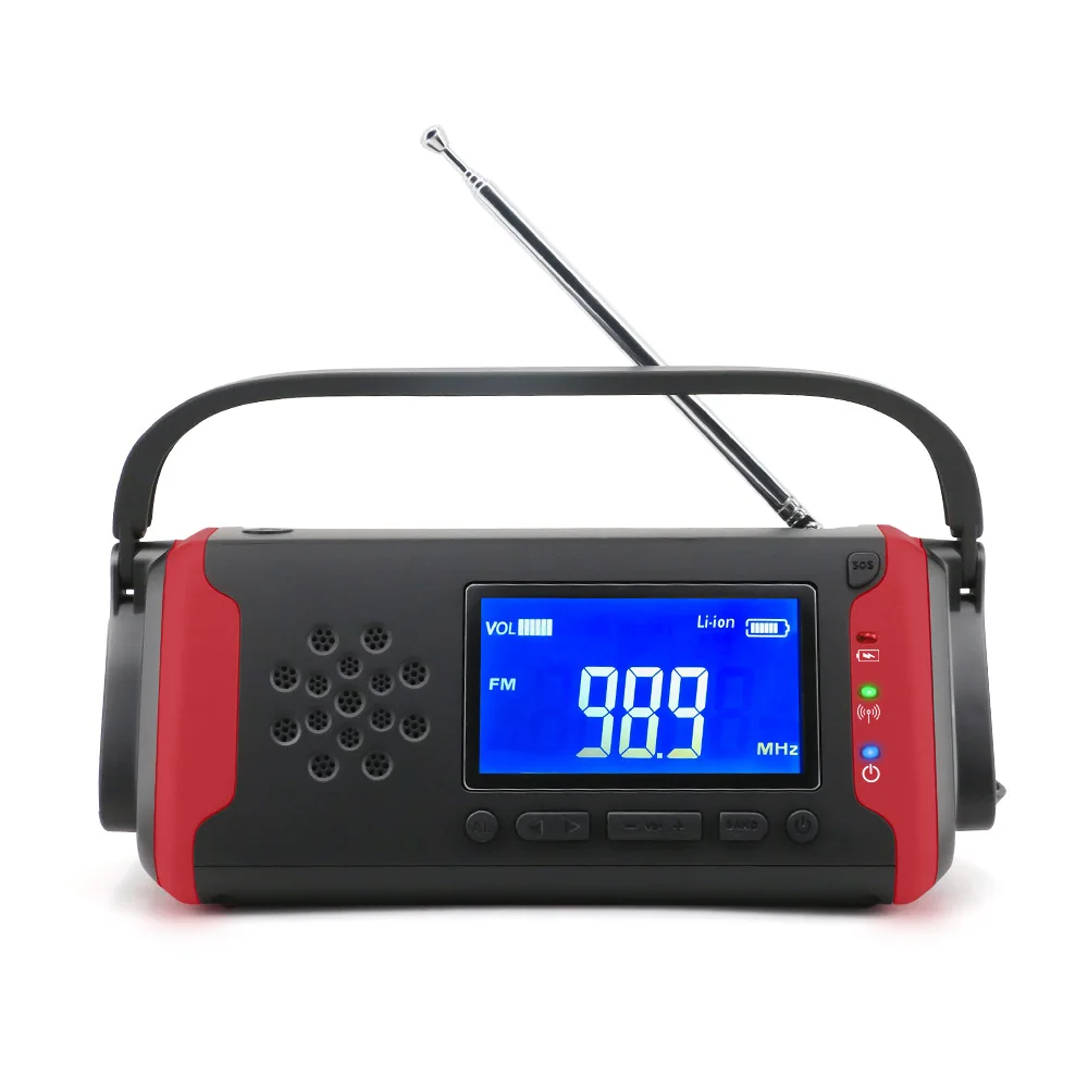 

4000mAh Solar Radio FM AM Portable Solar Power Emergency Radio Global receiver High Quality