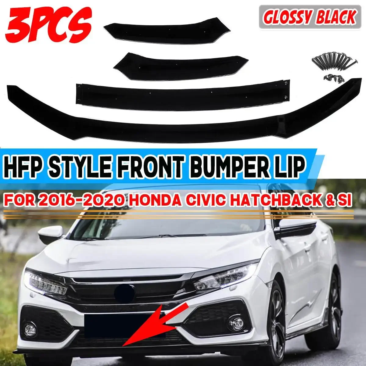 

Комплект передних губ для Honda Civic 2016-2020