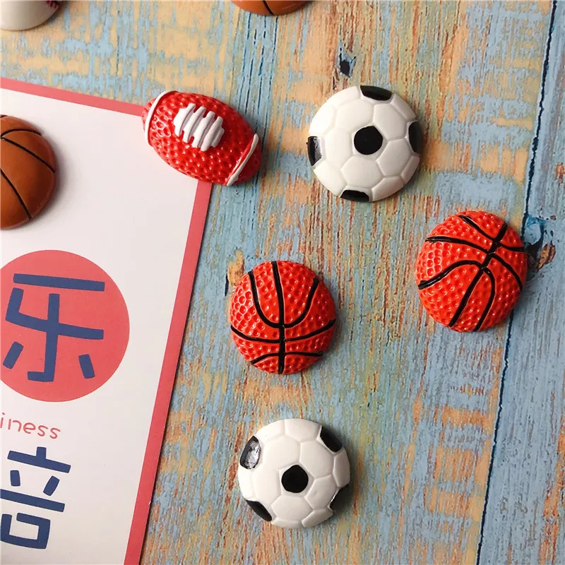 5 шт. мультяшный спортивный мяч Магнитная резиновая наклейка на холодильник