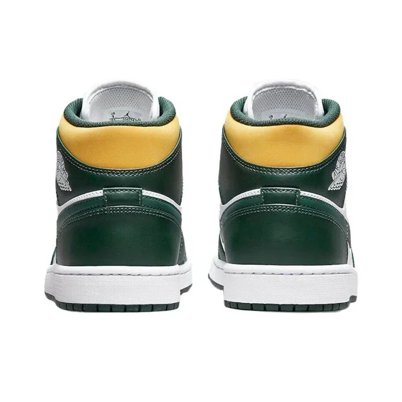 Оригинальные баскетбольные кроссовки Air Jordan 1 Mid Seattle Supersonics с высоким берцем в