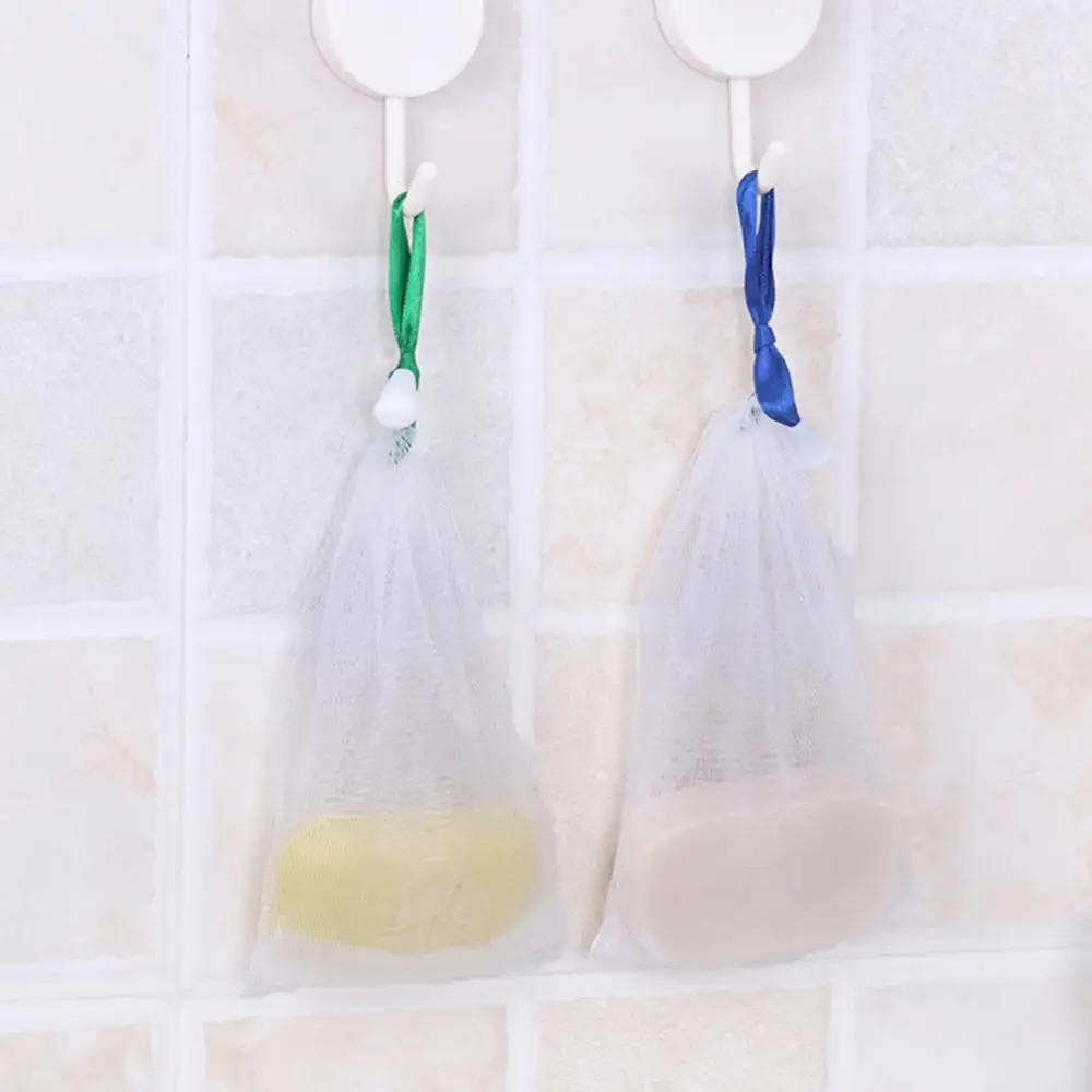 

5pcs/lot Hanging Nylon Soap Mesh Bag Mesh Net For Foaming Cleaning Bath Soap Net Bathe Cleaning Gloves Household Merchandises
