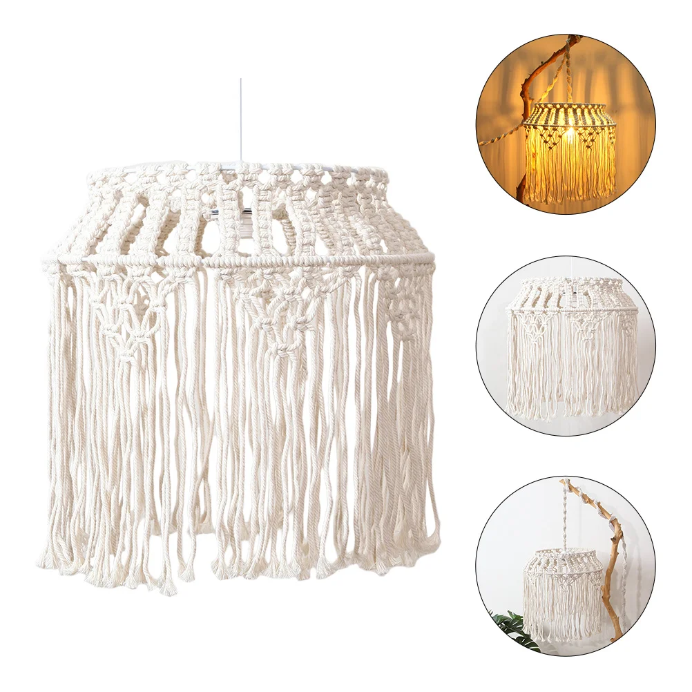 

Тень для лампы, подвесные оттенки, тканая Крышка для люстры, Плетеный шар с храповым механизмом, настольный японский абажур, Плетеный светил...