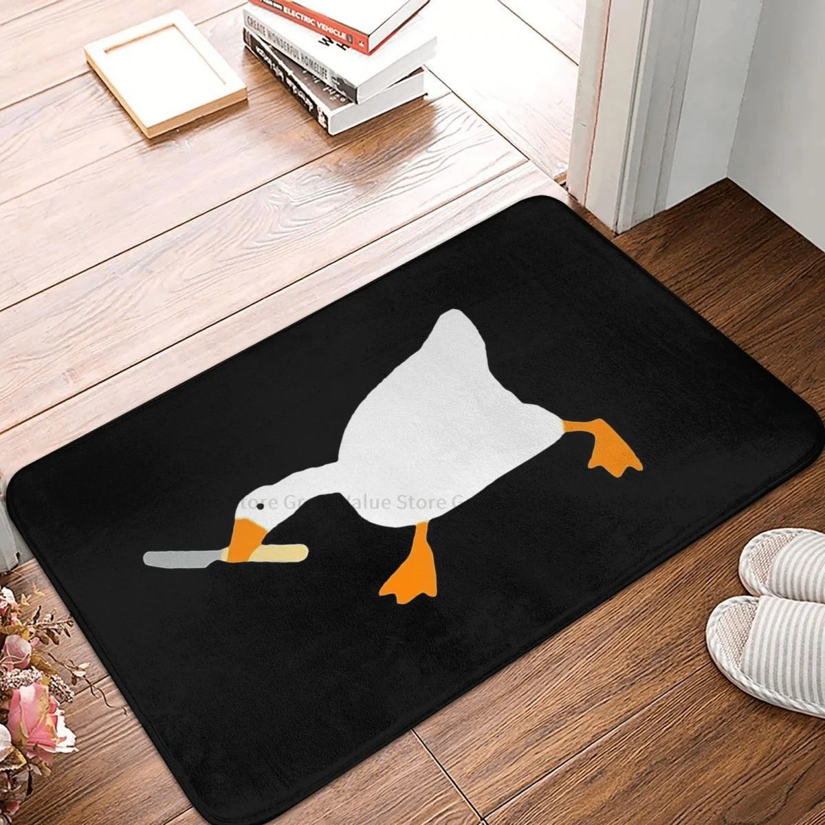 

Untitled Goose Honk Bell Game Internet Meme Bath Non-Slip Carpet Knife Living Room Mat Welcome Doormat Floor Decoration Rug