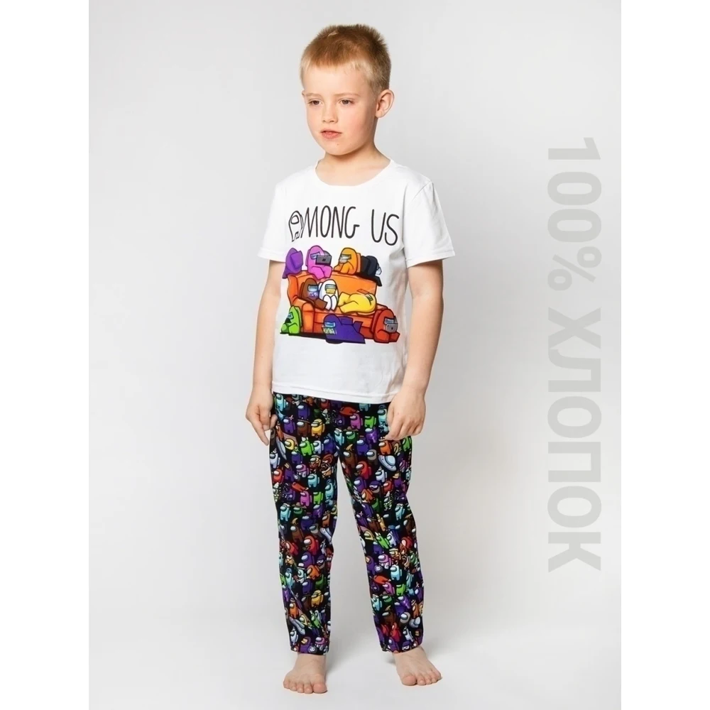 Пижамный комплект для мальчика FortyFour KPJ002 белый хлопок 100% |