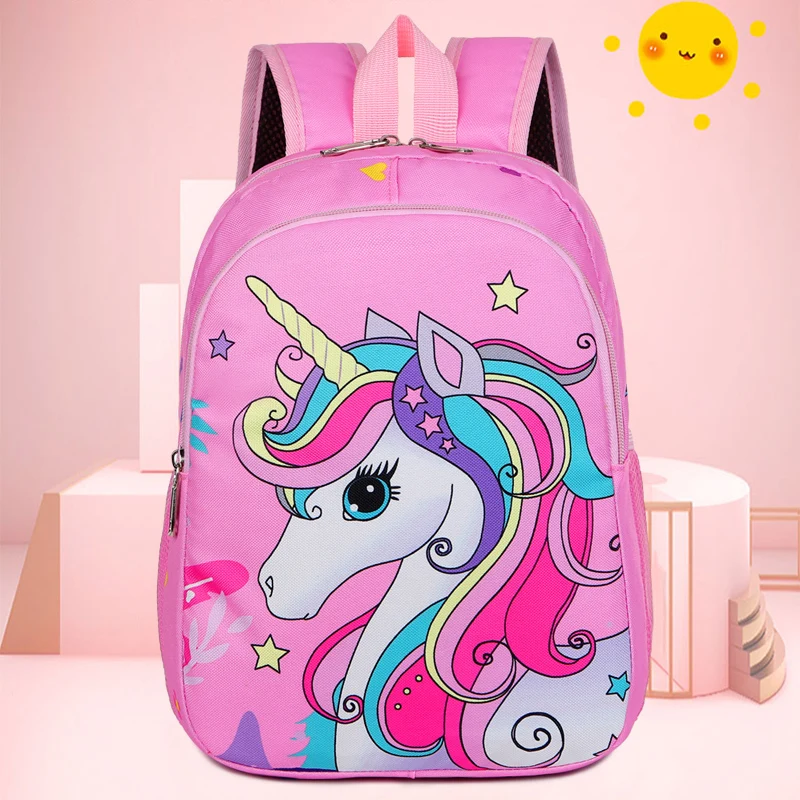 Children's Cartoon Unicorn Schoolbag Cute Candy Color Kids Backpack Preschool Toddler Backpack Girls Teenager Waterproof Bags