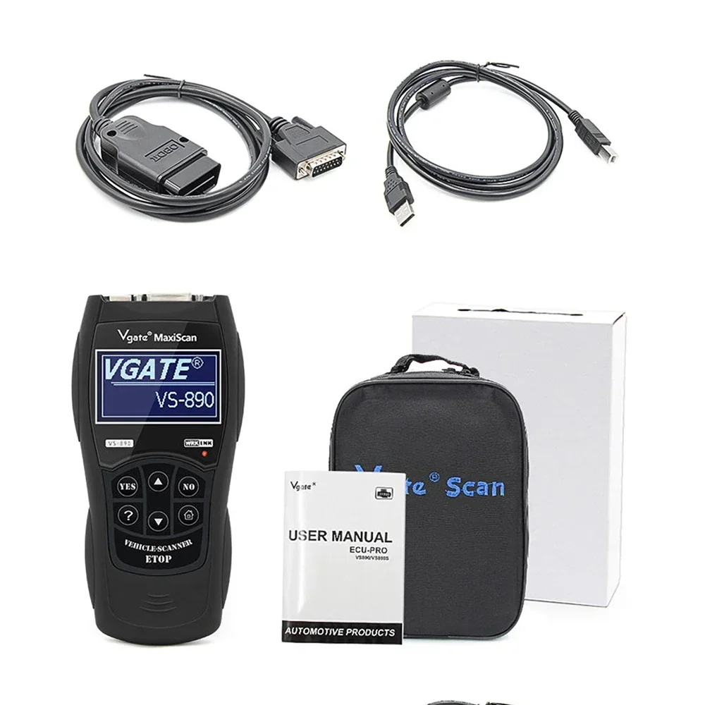 Инструмент сканирования автомобиля VS-890 OBD II диагностический сканер инструмент