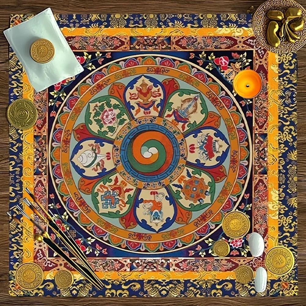 

Этнический тибетский стиль узор алтарная ткань карта Таро скатерть для чтения Таро гадальная ткань коврик Таро ведьмы домашний декор