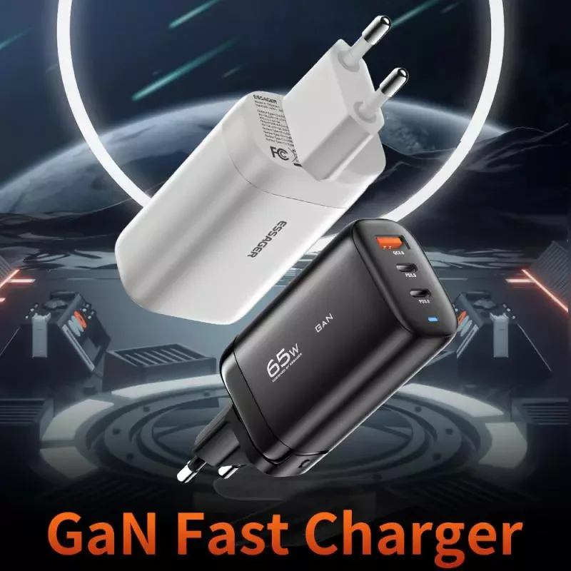 

65W GaN Fast Charge Charger 2 Type-C & 1 USB-A QC3.0 PD3.0 USB Type-C Charger For /iPad///