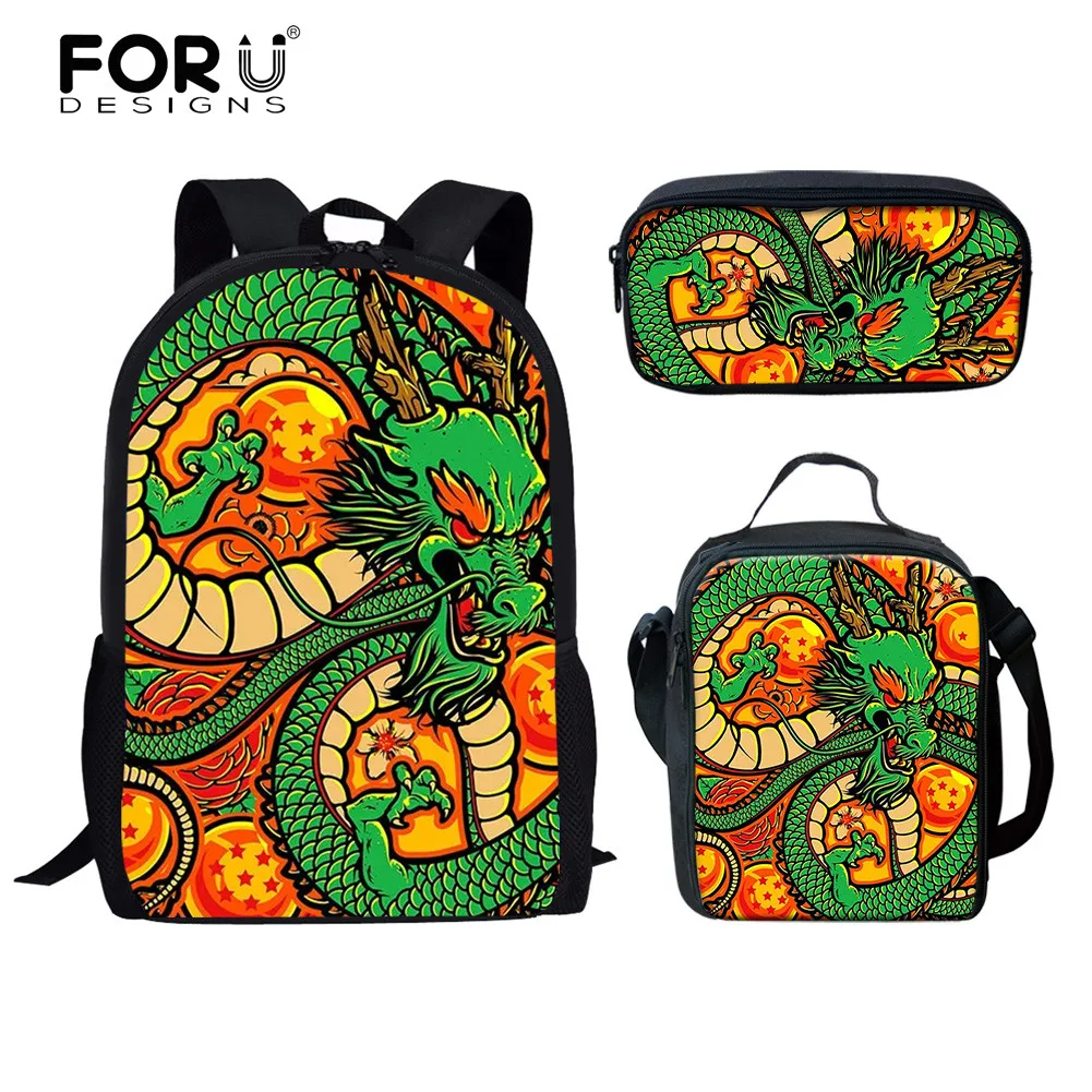 

FORUDESIGNS Fashion Chinese Dragon Backpack Women Men Travel Bags Children School Bags Teenager Boys Girls Backpack Kids Bookbag