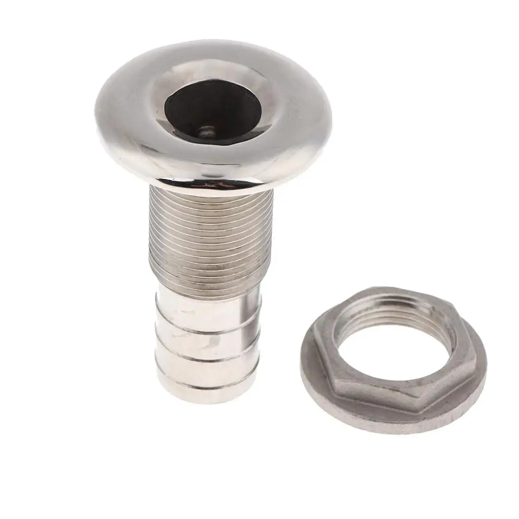 

Штуцер для лодки сквозь корпус, дренажный шланг с зазубриной из нержавеющей стали 316