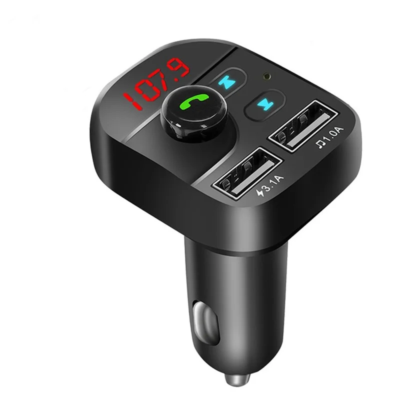 

Bluetooth беспроводной автомобильный комплект гарнитуры с ЖК-дисплеем, FM-передатчик, автомобильное зарядное устройство с двумя USB, 2,1 А, музыка MP3, TF-карта, U-диск, музыкальный плеер, адаптер