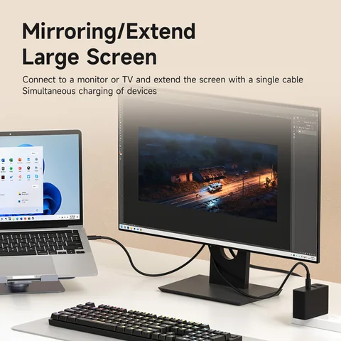 Док-станция Hagibis Switch для Nintendo Switch/OLED/Switch2 Кабель-адаптер USB C к HDMI 8K при 60 Гц HDR 100 Вт PD для ноутбуков SteamDeck ROG